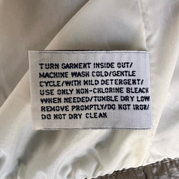 Vtg Womens 90s Workout Set Windbreaker Jacket & Pants Sz M Beige Golden Girl SEE - Picture 13 of 16